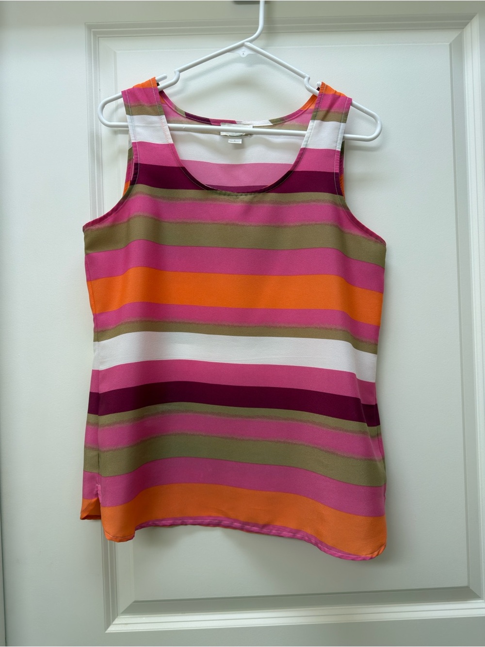 LOFT Striped Sleeveless Tank Top
